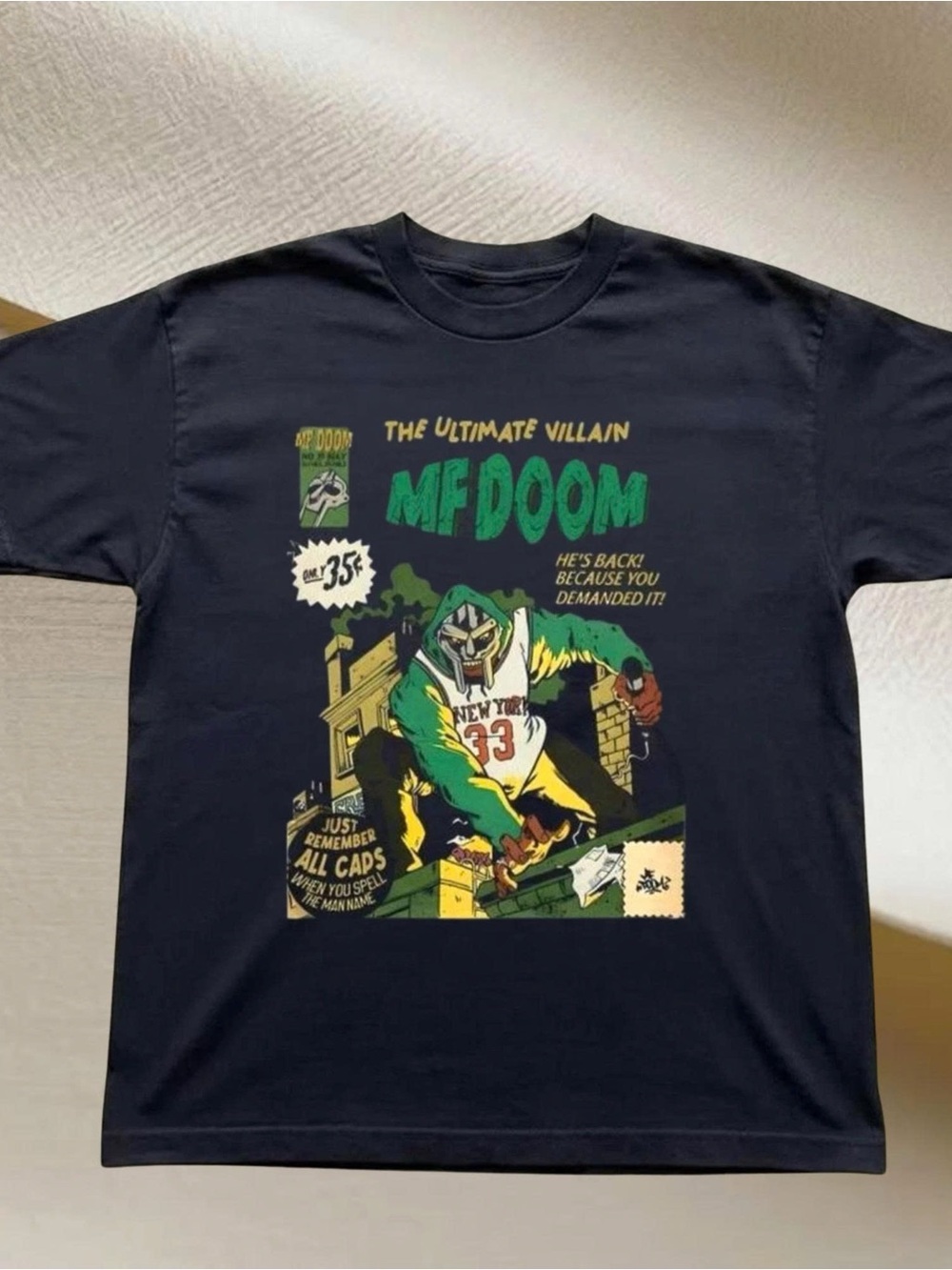 MF DOOM T-Shirt Graphic Tee Hip Hop Rapper Vintage Streetwear Unisex Shirt